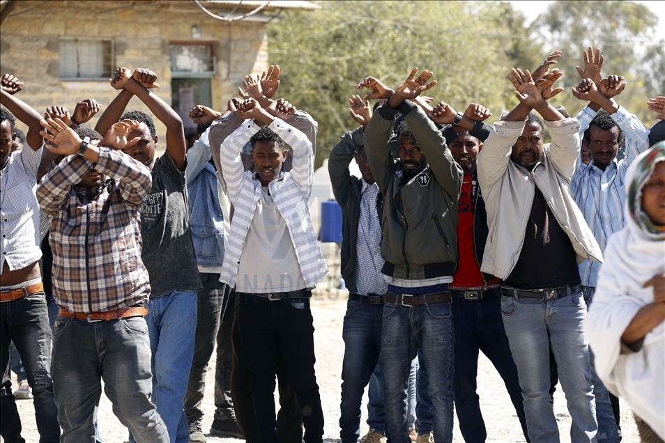 Tigray people stage a protest against the government 