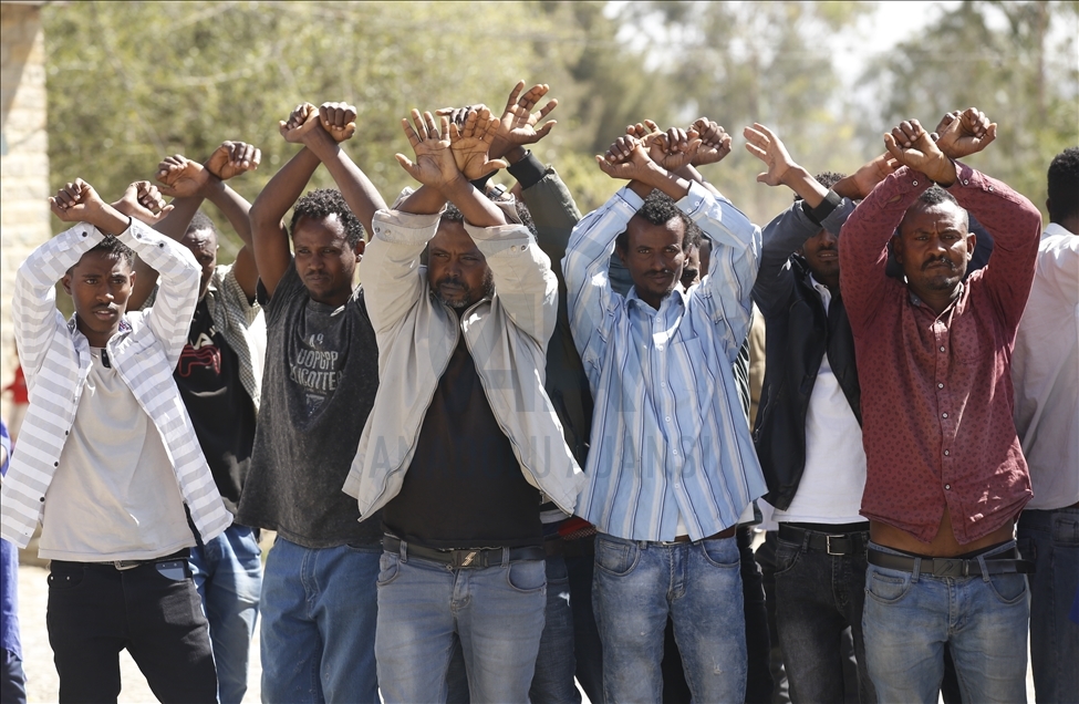 Tigray people stage a protest against the government 