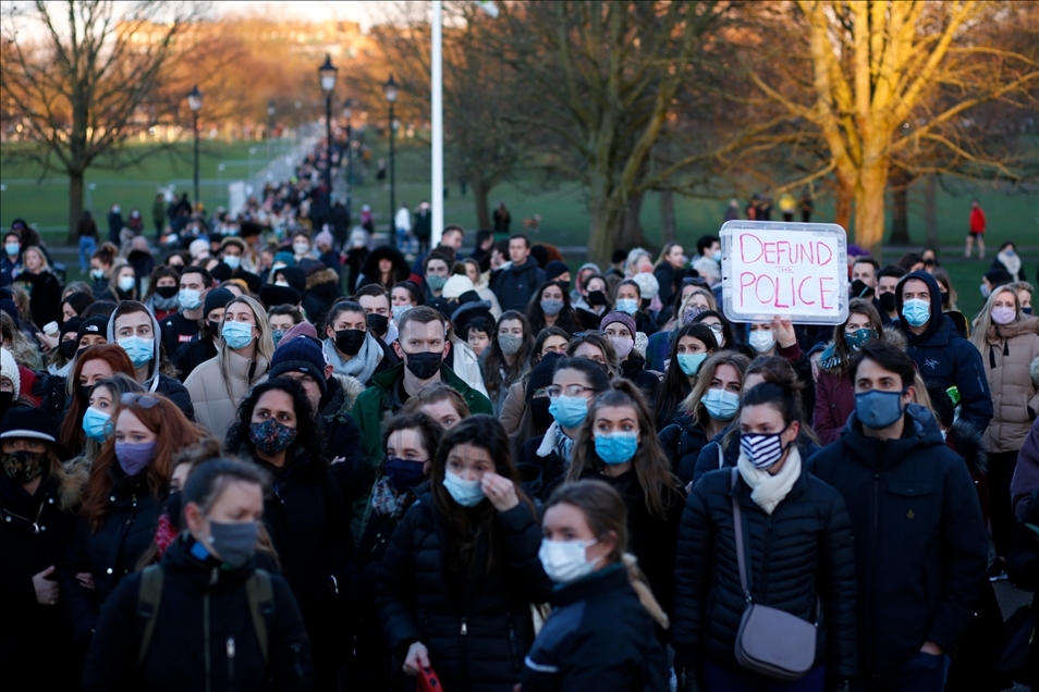 'Reclaim These Streets' vigil held in London after Sarah Everard murder