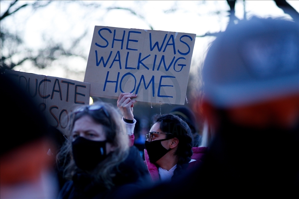 'Reclaim These Streets' vigil held in London after Sarah Everard murder