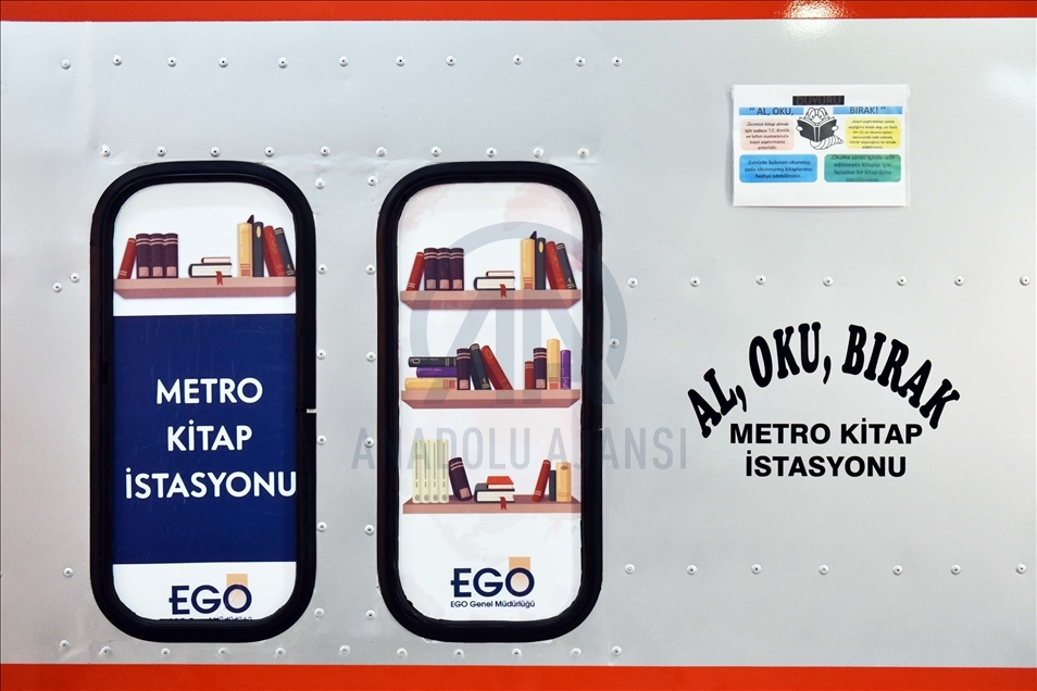 Başkentte tren maketinden yapılan "EGO Metro Kitap İstasyonu" açıldı