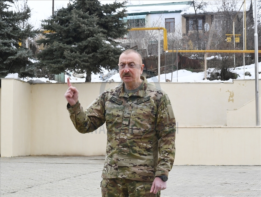 Azerbaycan Cumhurbaşkanı Aliyev, Ermenistan işgalinden kurtarılan Fuzuli ve Hocavend'i ziyaret etti 