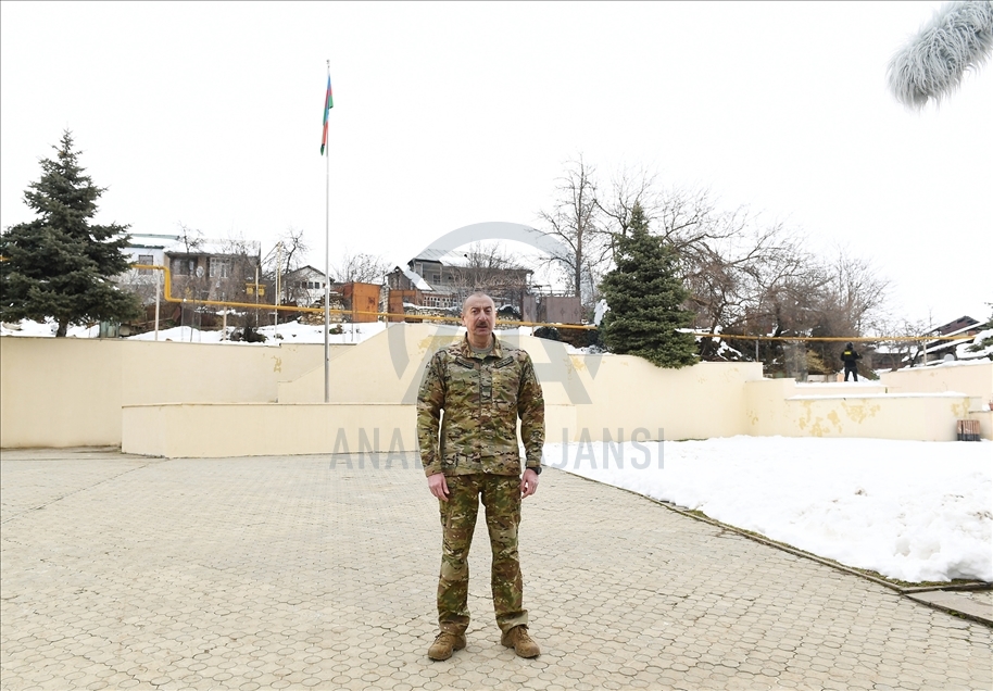 Azerbaycan Cumhurbaşkanı Aliyev, Ermenistan işgalinden kurtarılan Fuzuli ve Hocavend'i ziyaret etti 