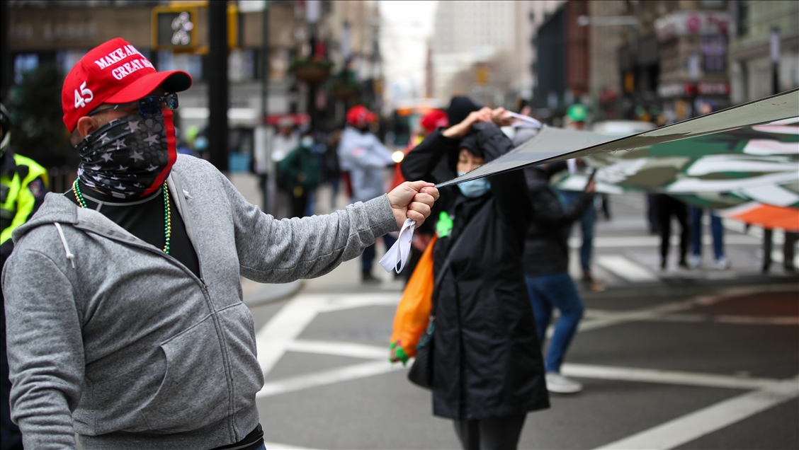 Trump supporters march on St. Patrick's Day in New York City