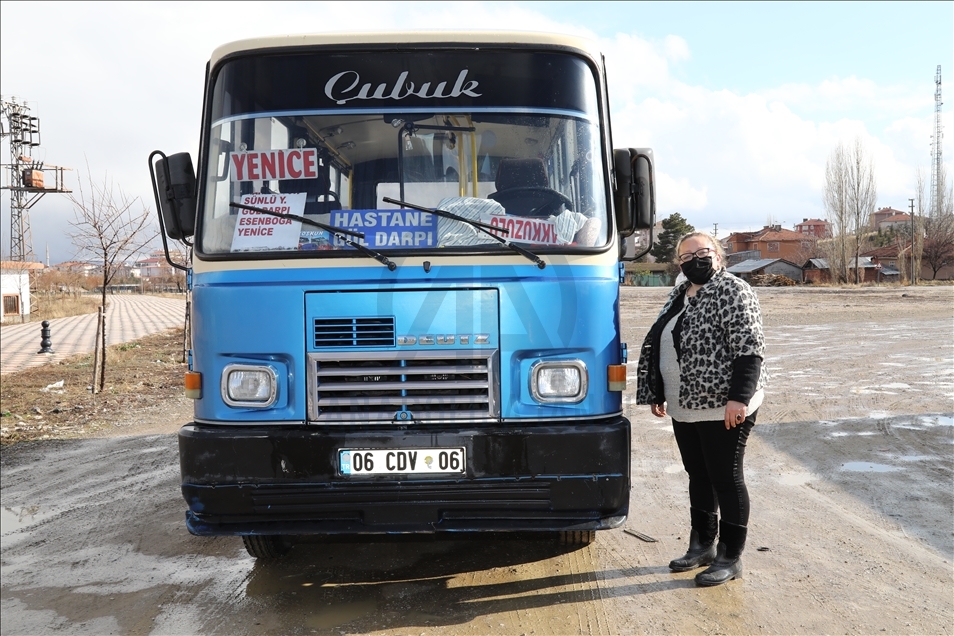 "Ankara'nın tek kadın dolmuş şoförü" yolları ve yolculuğu renklendirdi
