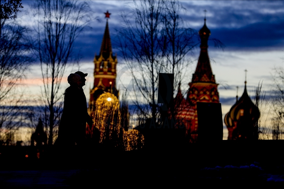 Bajkoviti zalazak sunca u Moskvi