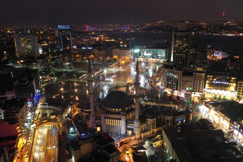 Taksim Meydanı'nda inşaatı süren camide sona yaklaşıldı