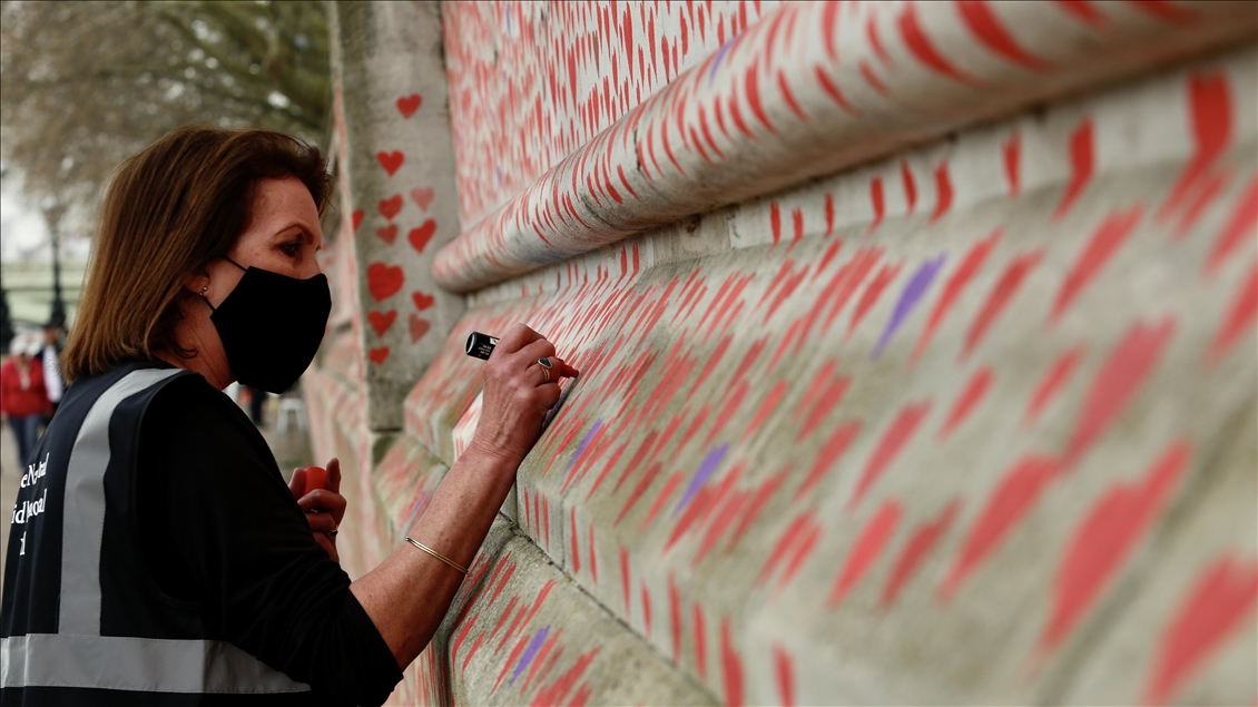 National Covid Memorial Wall in London