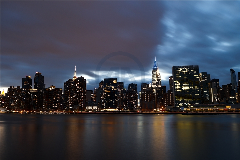 Sunset view with long exposure in NYC
