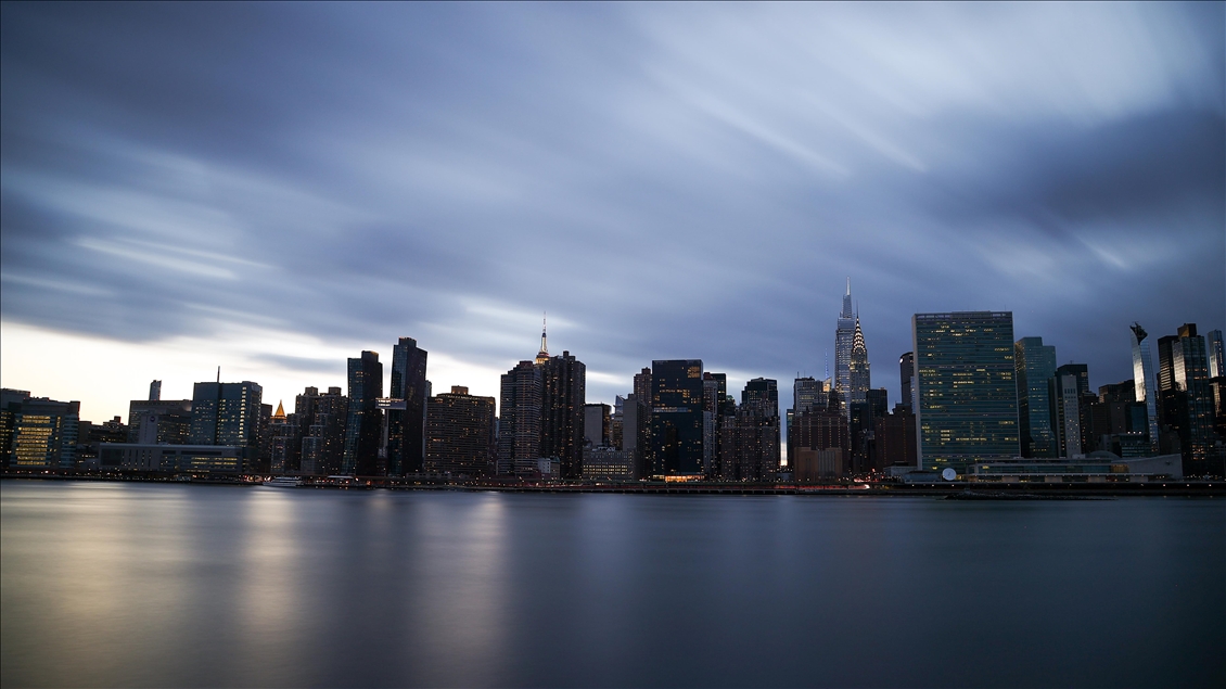 Sunset view with long exposure in NYC