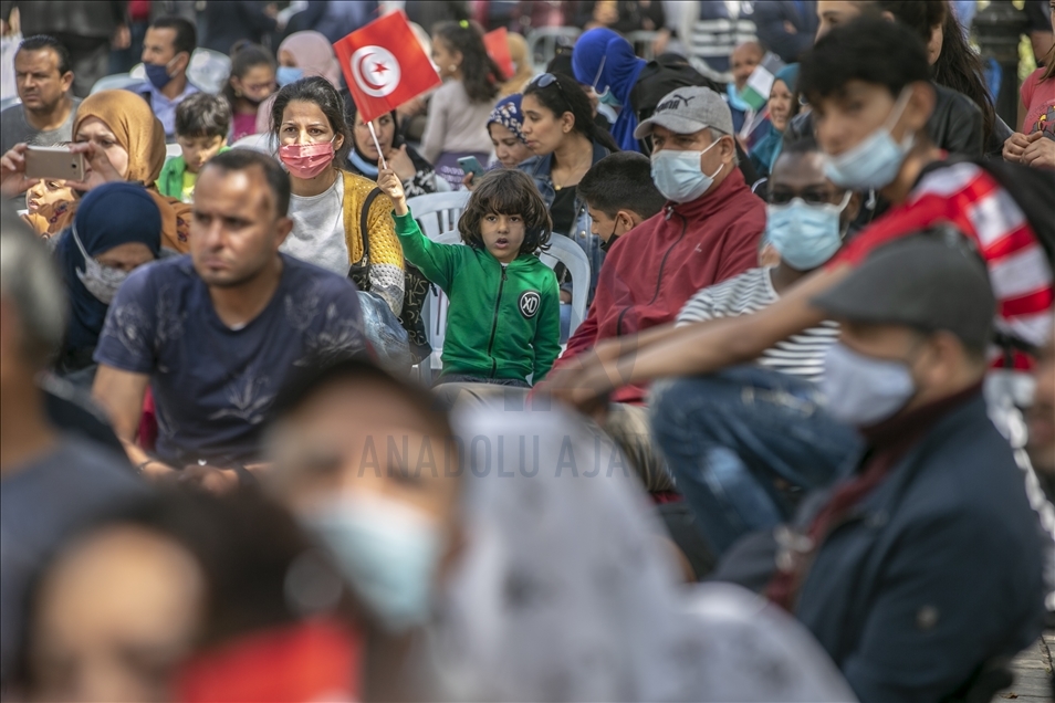 Tunuslular, Toprak Günü münasebetiyle Filistin'e desteğini gösterdi