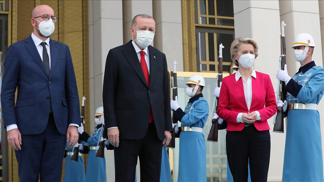 دیدار اردوغان با شارل میشل و اورسولا وان در آنکارا