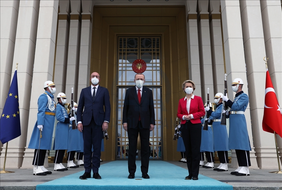 دیدار اردوغان با شارل میشل و اورسولا وان در آنکارا