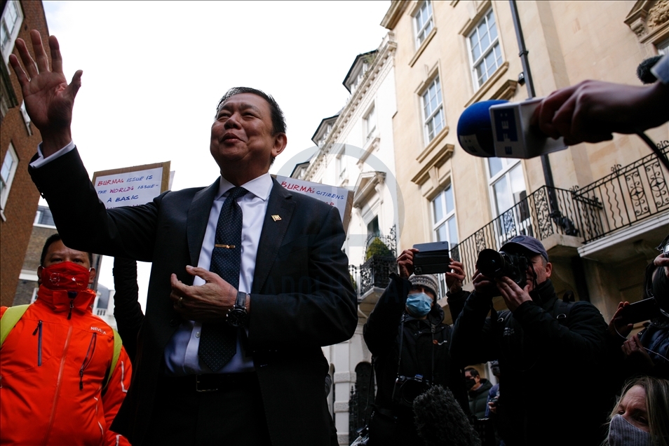 Embassy of Myanmar in London seized by allies of new regime