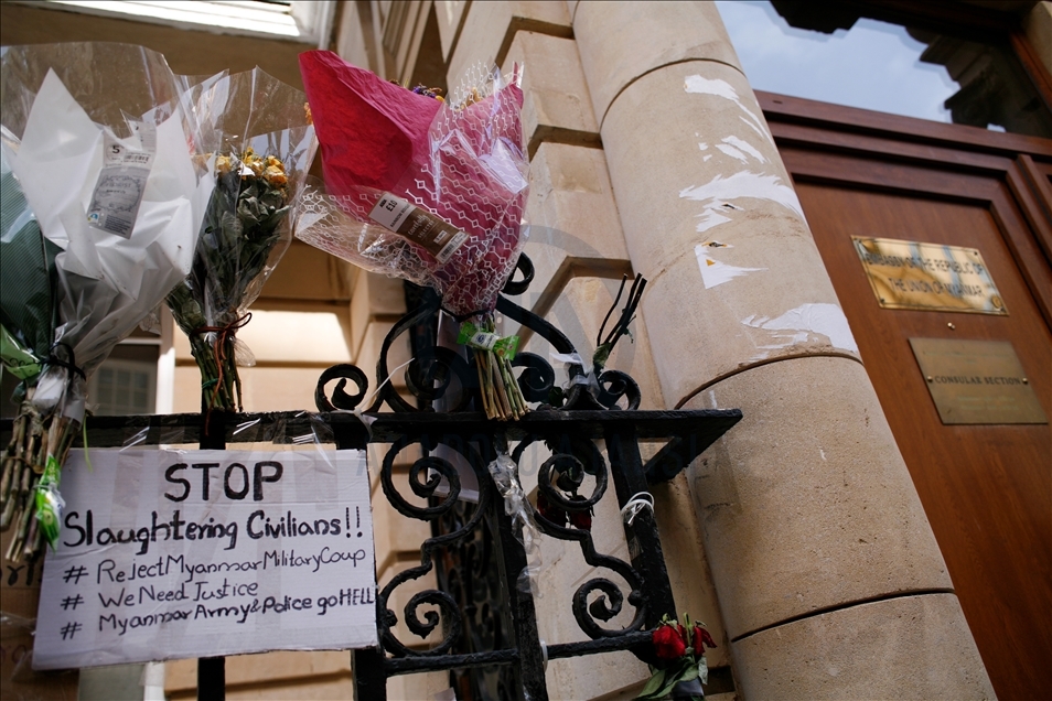 Embassy of Myanmar in London seized by allies of new regime