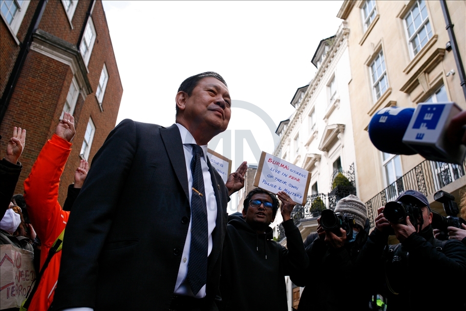 Embassy of Myanmar in London seized by allies of new regime