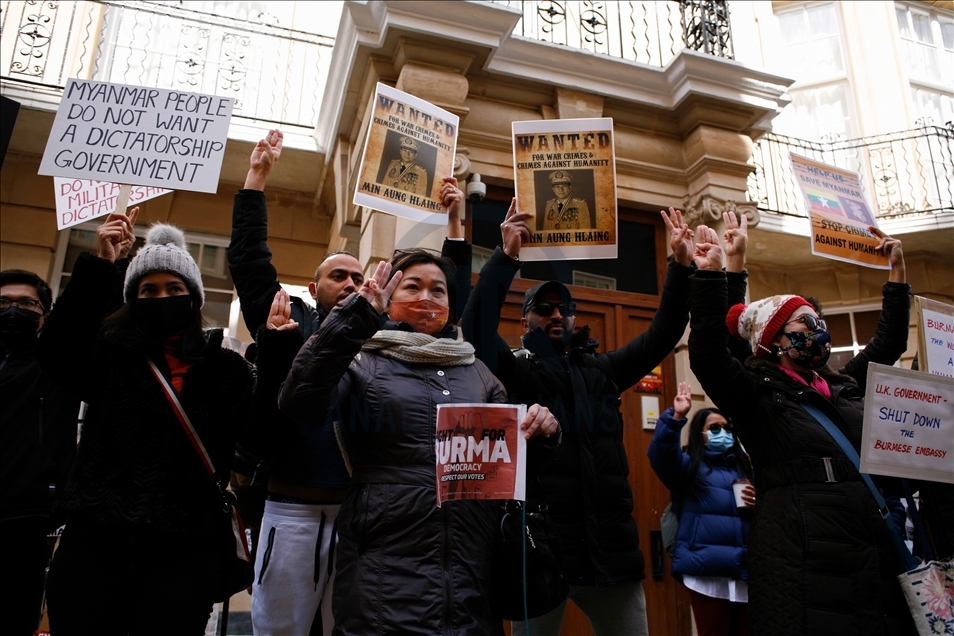 Embassy of Myanmar in London seized by allies of new regime