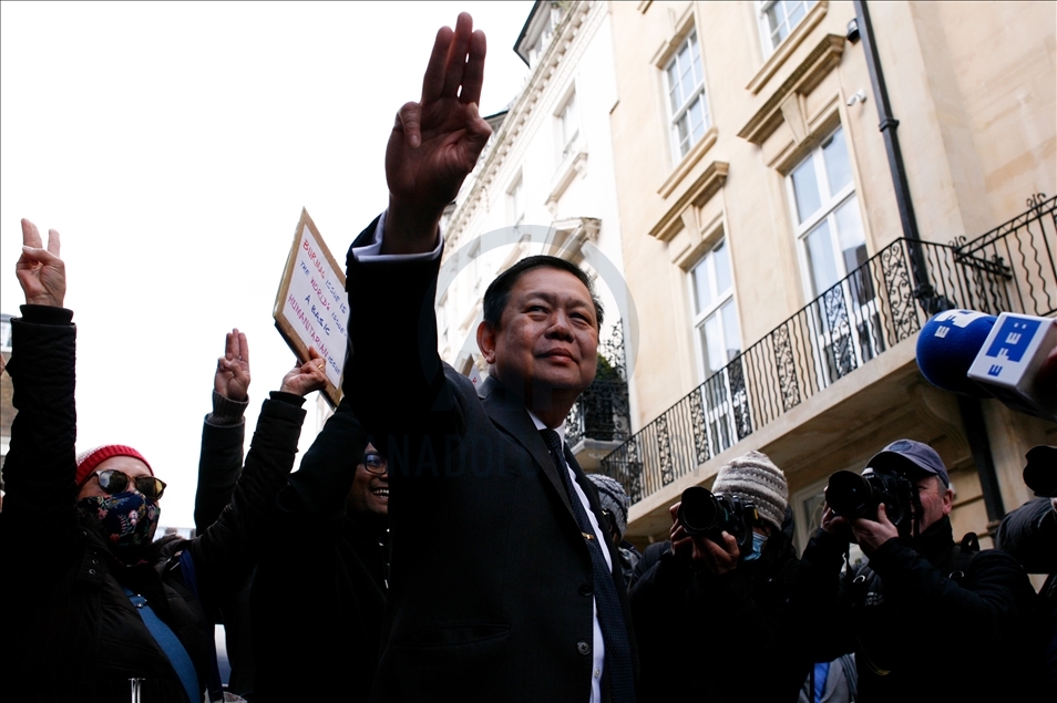 Embassy of Myanmar in London seized by allies of new regime