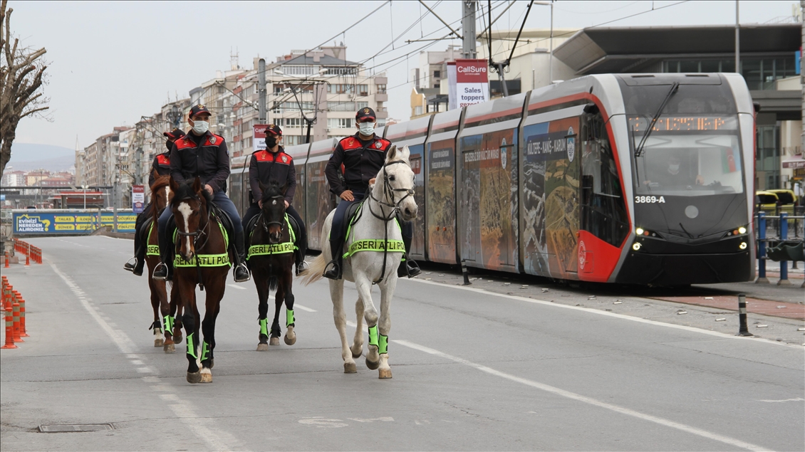 Atlı polislerin duygusal "meslektaşı" atlar