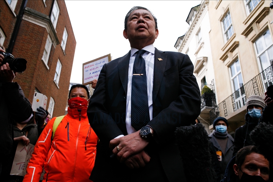 Embassy of Myanmar in London seized by allies of new regime