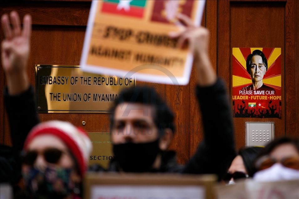 Embassy of Myanmar in London seized by allies of new regime