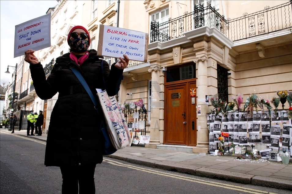 Embassy of Myanmar in London seized by allies of new regime