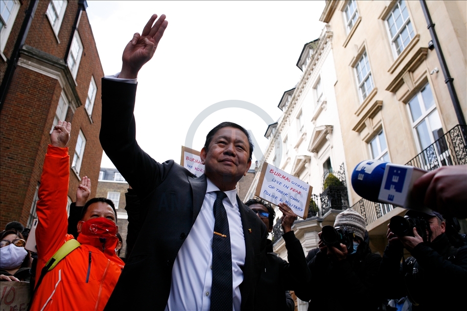 Embassy of Myanmar in London seized by allies of new regime