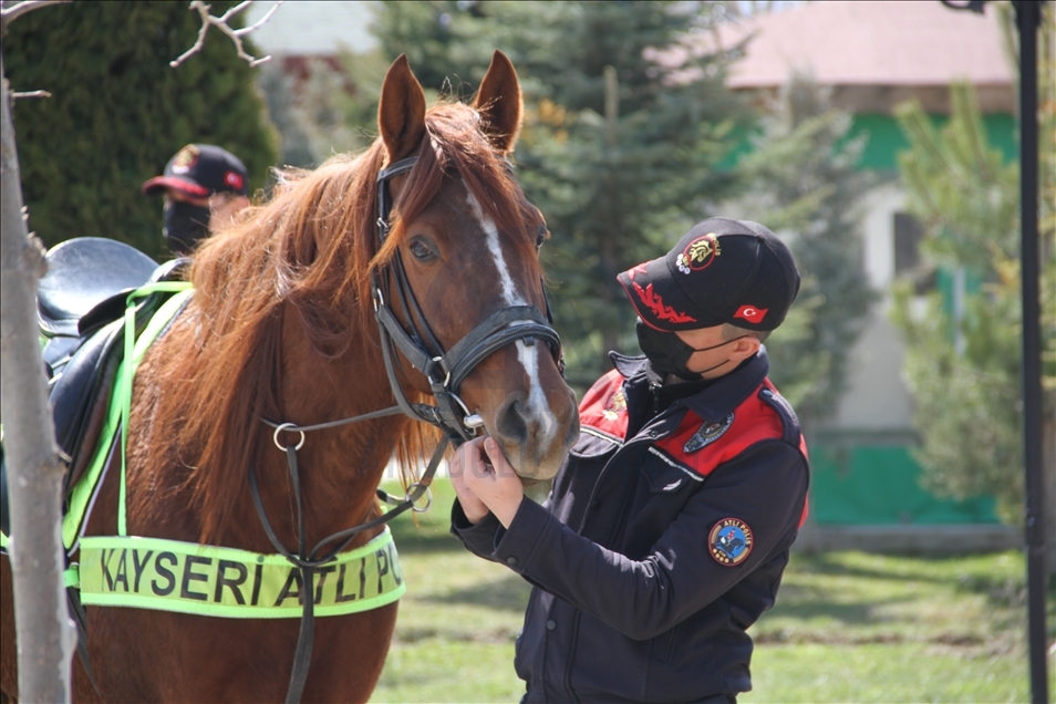 Atlı polisler vatandaşların huzur ve güvenliği için devriye geziyor