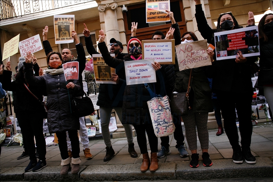Embassy of Myanmar in London seized by allies of new regime