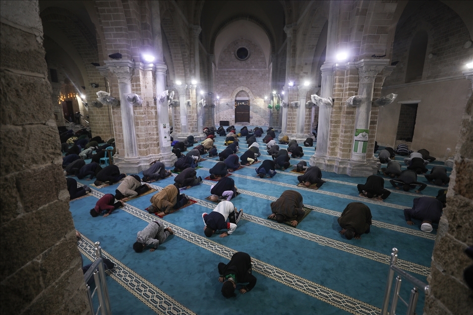 First tarawih prayer in Gaza
