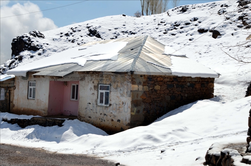 Высокогорные села провинции Муш на востоке Турции в середине апреля покрылись снегом.