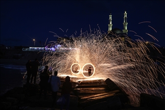 Celebración por el inicio del Ramadán en Gaza