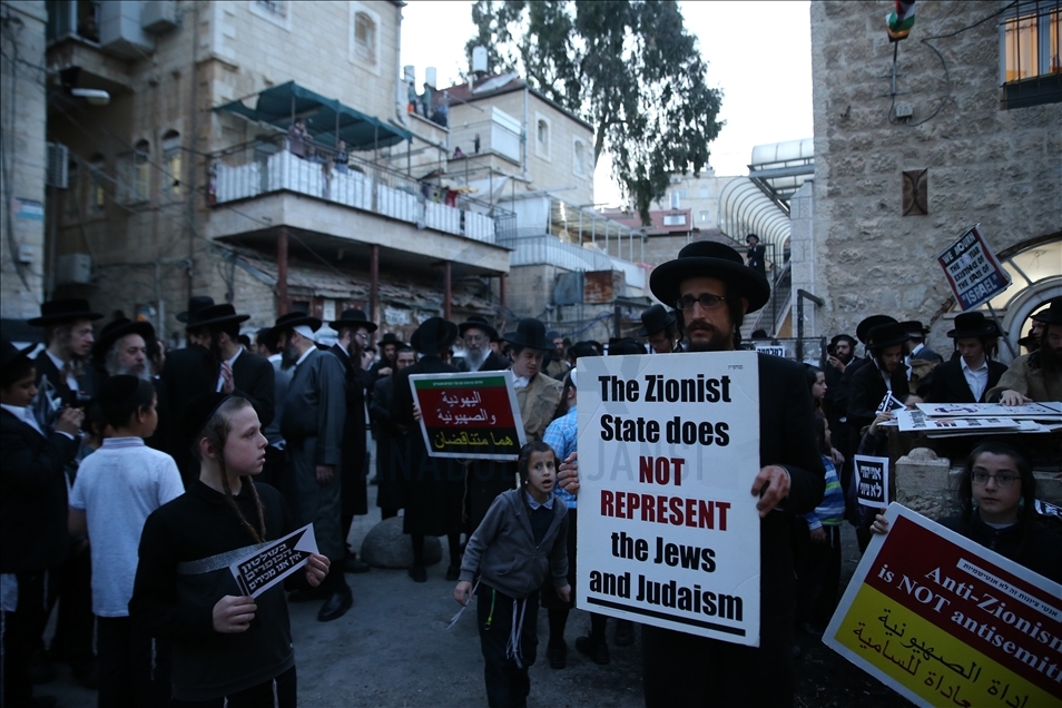 Ortodoks Yahudiler, Kudüs'te Siyonizim karşıtı gösteri düzenledi