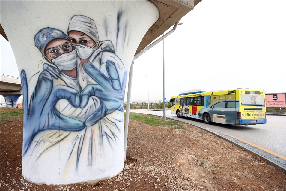 Graffitis of health workers in Ankara