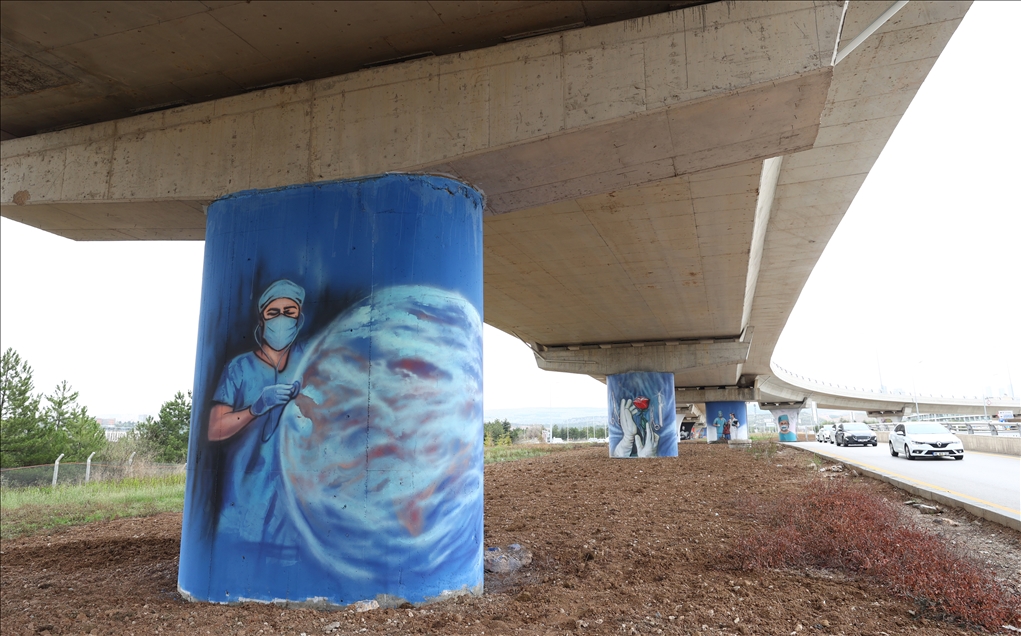 Graffitis of health workers in Ankara