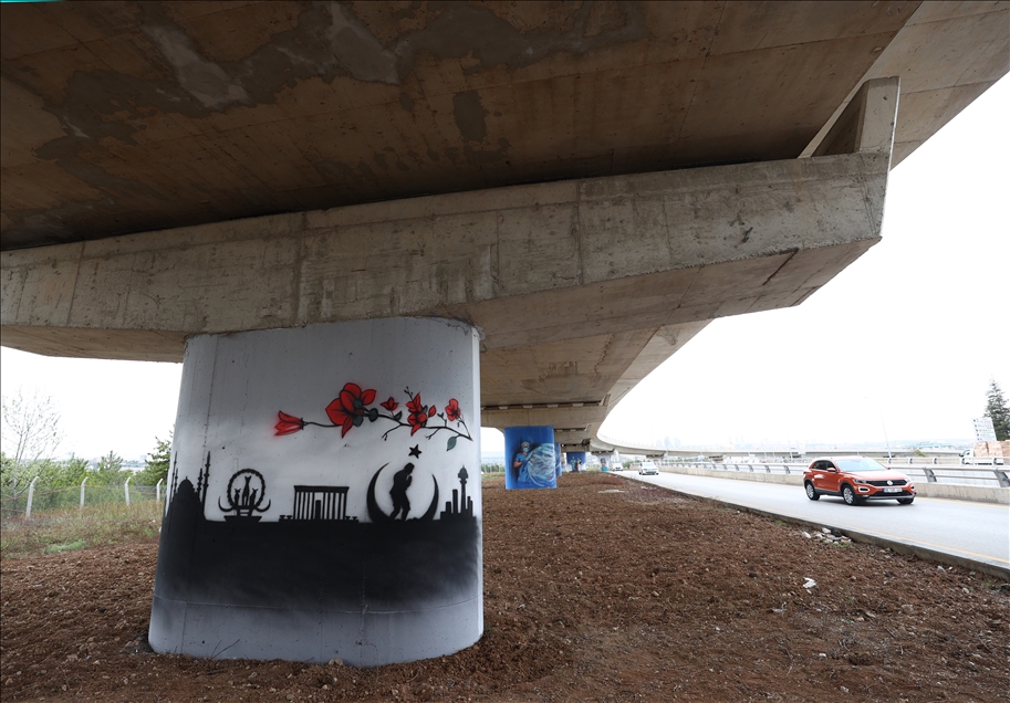 Graffitis of health workers in Ankara