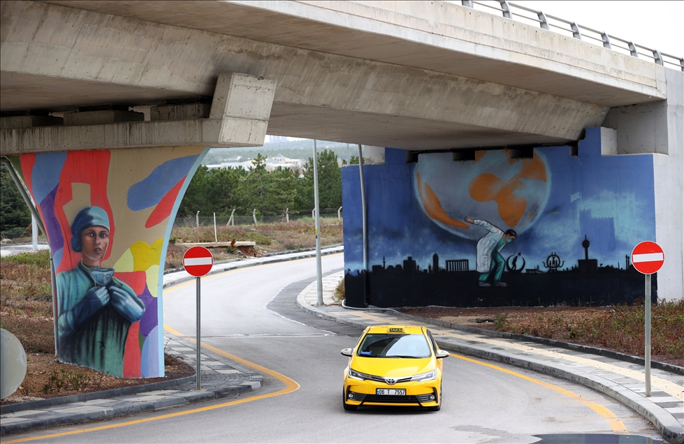 Graffitis of health workers in Ankara