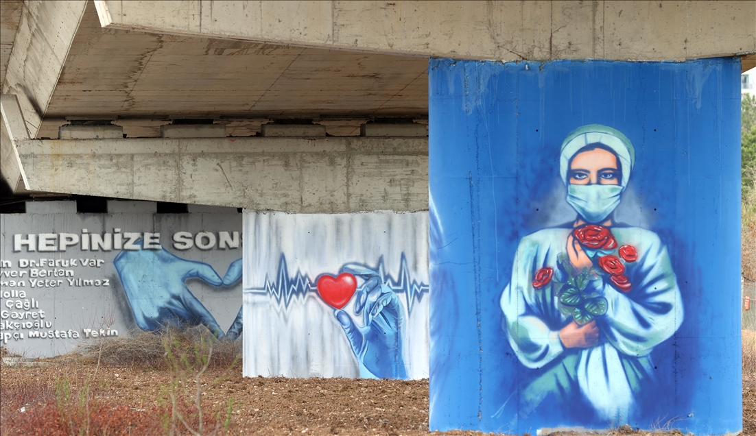 Graffitis of health workers in Ankara