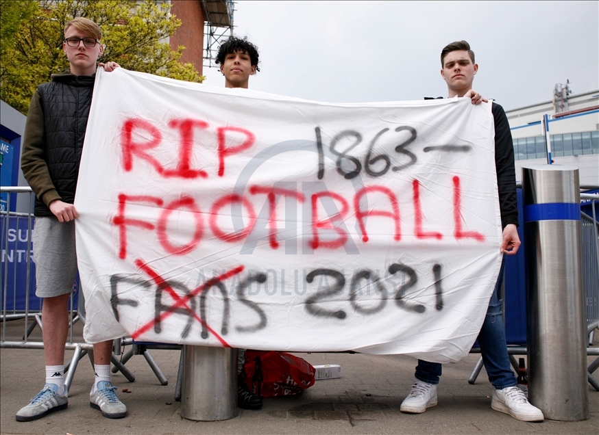 Londra'da "Avrupa Süper Ligi" protestosu