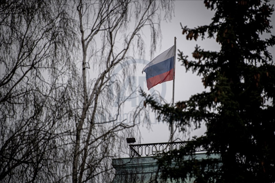 Czechs protest in front of the Russian Embassy in Prague