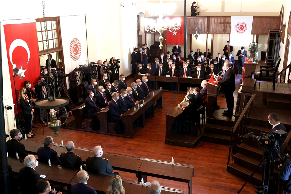 TBMM Başkanı Şentop, Birinci Meclis'te düzenlenen törene katıldı