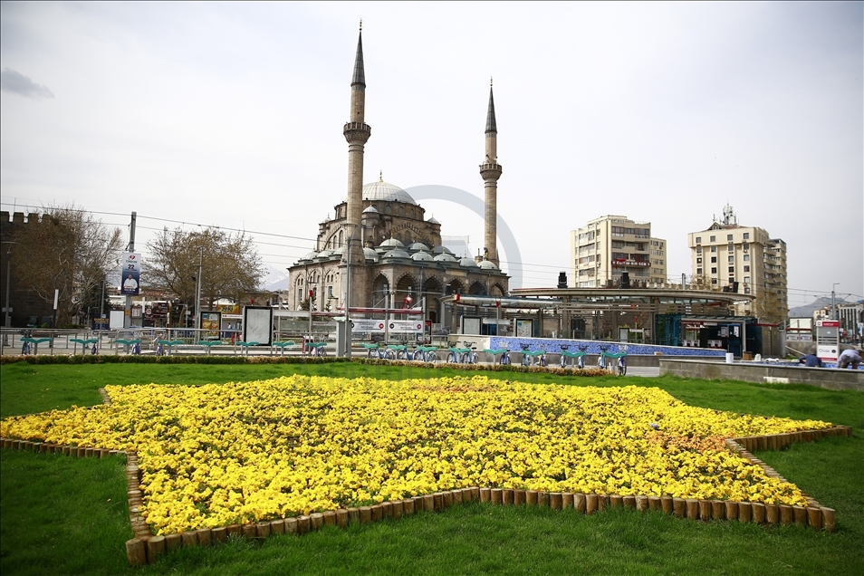 Kayseri'de sokağa çıkma kısıtlaması nedeniyle sessizlik hakim