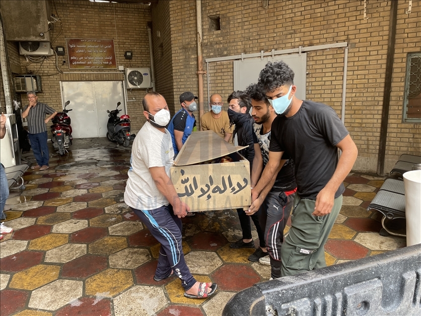 ئاگرکەوتنەوە لە نەخۆشخانەیەکی تایبەت بە کۆرۆنا لە بەغدا پایتەختی عێراق