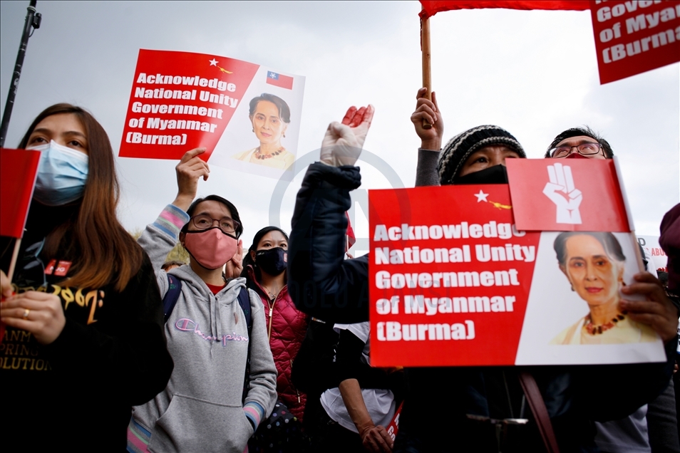 Solidarity rally for Myanmar pro-democracy movement held in London