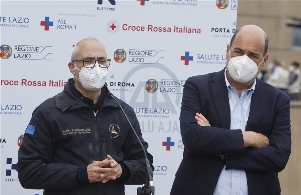 Inauguration of a new Covid-19 vaccine hub in Rome