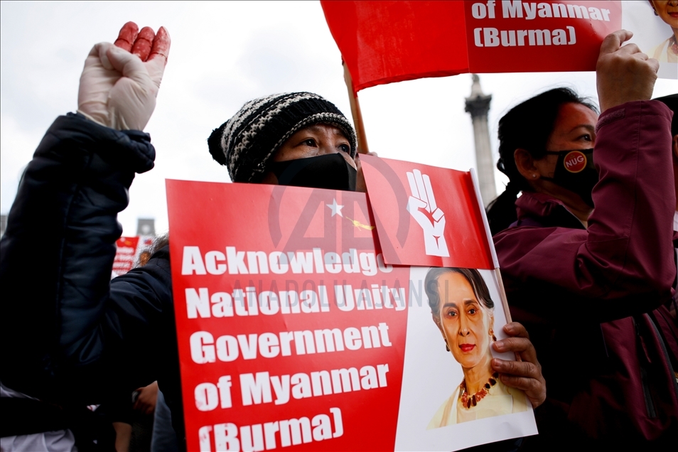 Solidarity rally for Myanmar pro-democracy movement held in London