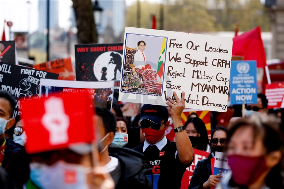 Solidarity rally for Myanmar pro-democracy movement held in London
