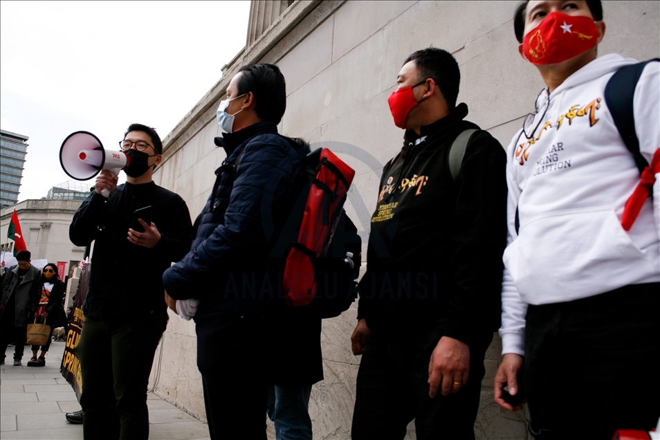 Solidarity rally for Myanmar pro-democracy movement held in London