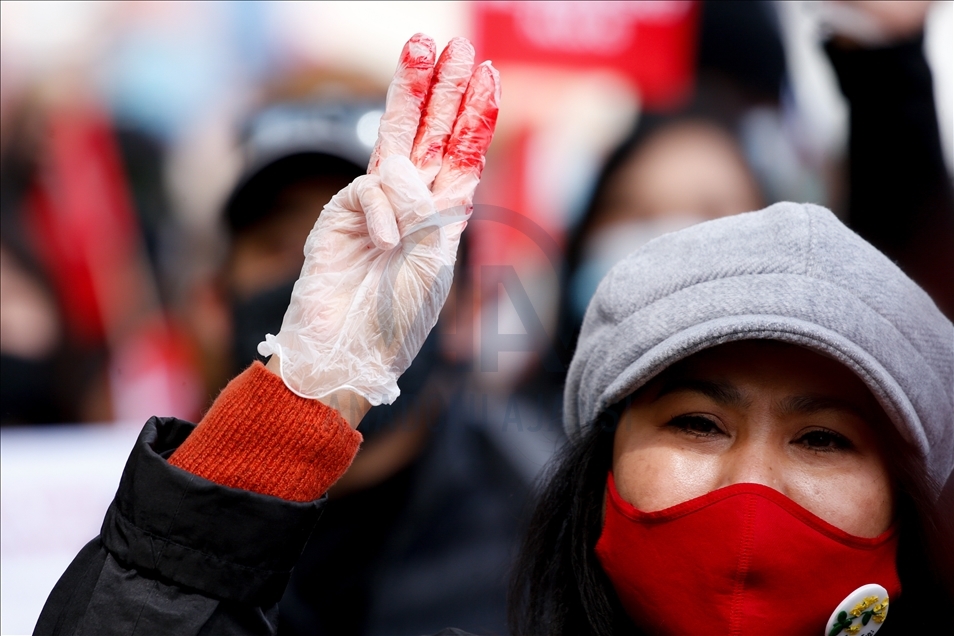 Solidarity rally for Myanmar pro-democracy movement held in London