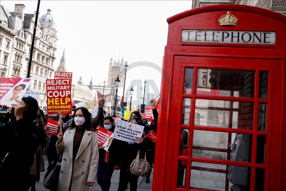 Solidarity rally for Myanmar pro-democracy movement held in London
